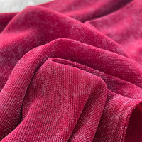 Robe décontractée élégante en velours à col en V et manches longues, froncée et fendue, coupe trapèze, pour femme, idéale pour le quotidien et les soirées