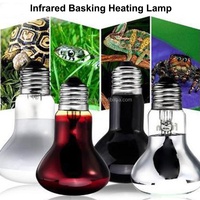 Lampe chauffante infrarouge en céramique noire 75 mm 100 W, ampoule émettrice pour reptiles, culot E26/E27, 110-240 V, chauffage pour enclos d'animaux (poulets, lézards, tortues)