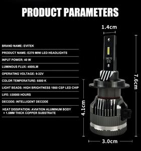 New Aluminum Universal Automatic Led Light <b>Bulb</b> 1860 CSP Custom Car Headlight Good Price H4 High Power Led Headlight - Product Image 2