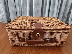 <span class=keywords><strong>Cestino</strong></span> da Picnic JY, Contenitore <span class=keywords><strong>per</strong></span> Snack, Cesto in <span class=keywords><strong>Vimini</strong></span> <span class=keywords><strong>per</strong></span> Regali, Cesto Portabiancheria Intrecciato con Motivo Floreale - Product Image 5