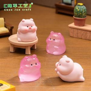 Weij Glow-in-Light <span class=keywords><strong>Little</strong></span> Piglet Doll House Diy Decorative Blind Bag Hanging Accessories Desktop Micro-Landscape Small or - Product Image 4
