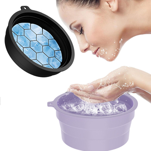Dropshipping Shopify Fulfillment Agent 2026 Portable Home Travel Silicone <b>Foldable</b> Face Ice <b>Bath</b> Bowl Skincare Washbasin - Product Image 2