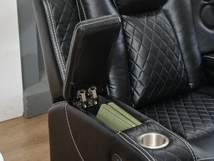 Ensemble de canapés modulaires en cuir de haute qualité avec éclairage LED, multifonctionnels et inclinables pour salon ou hôtel - Product Image 5