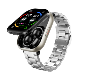 La nouvelle montre connectée sportive <span class=keywords><strong>pour</strong></span> homme D12 est un combo montre connectée et écouteurs avec des fonctions telles que la surveillance de la fréquence cardiaque. - Product Image 4