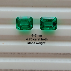 Pierre précieuse verte élégante de laboratoire, de forme multiple, taillée sur mesure, de haute clarté et qualité supérieure, pour la fabrication de bijoux faits à la main. - Product Image 6