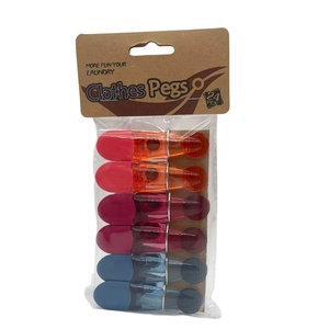 Offre Spéciale – Lot de 15 Pinces à <span class=keywords><strong>Linge</strong></span> Transparentes Colorées Résistantes aux Intempéries en PS+TPR avec Ressort en Acier Inoxydable – Service OEM - Product Image 4