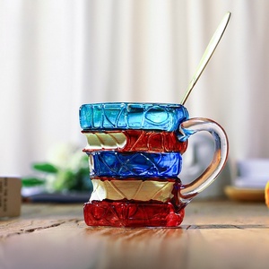 Taza <span class=keywords><strong>de</strong></span> Vidrio Creativa con Diseño <span class=keywords><strong>de</strong></span> Libros 3D, Taza <span class=keywords><strong>de</strong></span> Café Transparente con Libros Apilados y Acabado Degradado <span class=keywords><strong>para</strong></span> Estudiantes y Profesores - Product Image 4