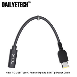 15cm 65W USB C PD Typ C Buchse zu quadratischer, schlanker Ladekabel für Lenovo Thinkpad E440 E450 E550 E560 T430 T440S - Product Image 2