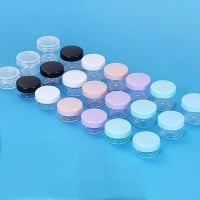 Pot de voyage portable pour crème visage, petit pot coloré 5g 10g 20g 30g 50g, boîte ronde en PP, distributeur de cosmétiques avec couvercle