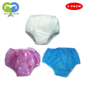 Adult Waterproof Soft Vinyl Plastic Pant Diaper Incontinent underwear