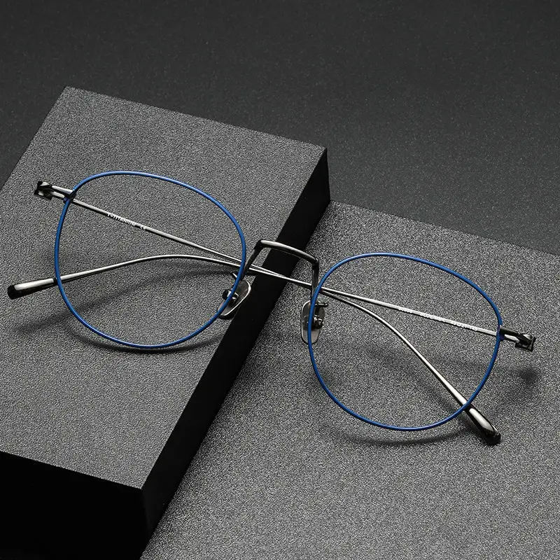 80856 Titanium Eyeglasses Frames Optical Factory Direct Sale Beautiful Eye Glass Frames Anti Blue Light Blocking Glasses