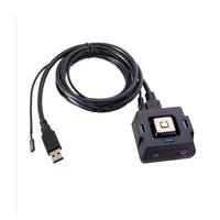 Multi-function Desktop 3 Ports USB 3.0 HUB With Audio Sound Slot External Computer Switch ON/OFF