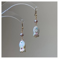 Nouvel ensemble collier et boucles d'oreilles en cuivre Dopamine Fine Fashion 2026, perle baroque naturelle extraterrestre, petit pendentif poisson, cadeau sportif pour femme