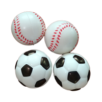 Balles anti-stress en PU de 6 cm, balles à presser en mousse de coton PU souple, jouet anti-stress à thème sportif