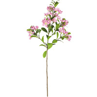 Fleurs artificielles de pêcher effet naturel, très demandées, imprimées en 3D, 5 branches, feuilles suspendues en forme de cloche, pour décoration intérieure
