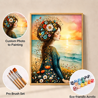 Kit de peinture numérique pour filles SONGWOO ART, kit de peinture à l'huile sur toile pour adultes, kit de peinture par numéros DIY pour adultes