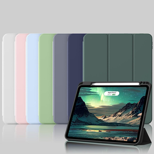 Funda para <span class=keywords><strong>iPad</strong></span> Air de <span class=keywords><strong>13</strong></span> Pulgadas / <span class=keywords><strong>iPad</strong></span> Pro de 12.9 Pulgadas 6.ª/5.ª/4.ª Generación (2022/2021/2020/2018) Funda Trasera de TPU Suave con Soporte y Porta Lápiz - Product Image 6