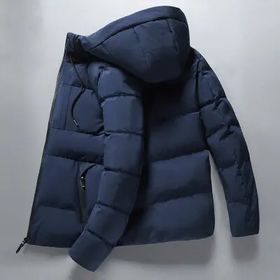 Jaket bulu angsa pria bermotif Logo bordir hangat musim dingin tahan air tahan angin berlapis kapas empuk gelembung jaket Puffer