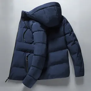 Manteaux d'hiver chauds en duvet pour hommes imprimés personnalisés avec logo brodé Veste matelassée imperméable en coton coupe-vent