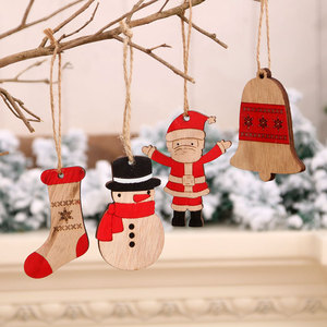 Christmas painted wooden ornaments, Christmas decorations, Christmas tree rope ornaments, Christmas gifts - Product Image 1