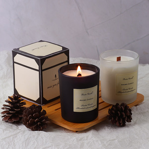 Vela Aromática de Cera de Soja Hecha a Mano en Vaso de Vidrio Premium, Diseño de Rosas, <span class=keywords><strong>Pilar</strong></span>, Vainilla, Aceite Natural, Sin Humo, en Caja de Regalo, Decoración para Fiestas - Product Image 2