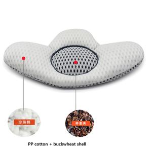 Almohadas 3D para la Cintura, Almohadas Cervicales Cómodas, Almohada para el Cuello con Relleno de Algodón PP y Cáscara de Trigo Sarraceno, Soporte Lumbar Desmontable - Product Image 4