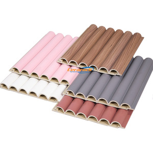 Home Decor <strong>Bamboo</strong> Cladding Fluted Panel Wall Cladding Wood Fiber Pvc Wall Board WPC Interior Wall Panel - Product Image 4