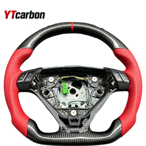 Accesorios Interiores para Automóviles YTcarbon, Volante <span class=keywords><strong>Deportivo</strong></span> Personalizado de Fibra de Carbono y Cuero para S40 V50 <span class=keywords><strong>C30</strong></span> C70 R-Design T5 - Product Image 6