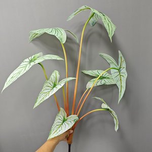 Cross-Border Turtle Back Fairy Taro Leaf Decoración <span class=keywords><strong>de</strong></span> pared Simulación <span class=keywords><strong>de</strong></span> plantas verdes con sensación <span class=keywords><strong>de</strong></span> vegetación artificial - Product Image 2