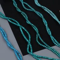Vente en gros de 6mm bleu vert turquoise pierres précieuses rondes perles de pierre naturelle brins prix bon marché