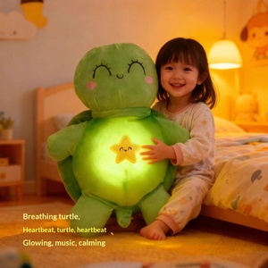 Peluche <span class=keywords><strong>Tortue</strong></span> Respirante : Sons Apaisants et Musique <span class=keywords><strong>Lumineuse</strong></span> pour un Sommeil Réparateur – Compagnon de Sommeil Respirant - Product Image 2