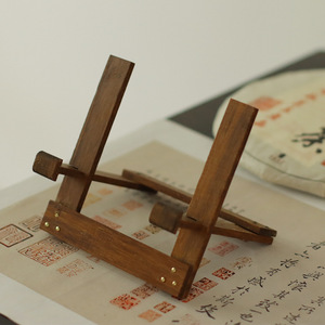 Bamboo Pu Erh Tea Cake Stand <b>Small</b> Easel Display Rack For Tea Ceremony Art Collectible - Product Image 1