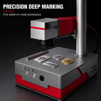 Machine de marquage laser à fibre miniature CKMACHINE pour le marquage de boutons métalliques, d'aluminium, de tuyaux en PVC, de puces électroniques et de codes de date