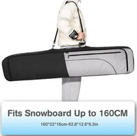 Sac de voyage personnalisé et durable pour le snowboard, étui de transport léger et rembourré pour planche à ski avec options de taille pour les sports d'hiver