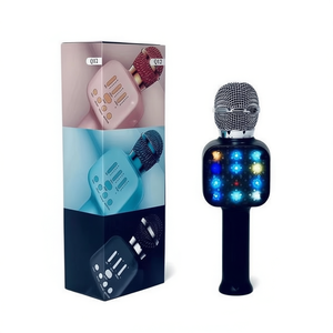 <b>Bluetooth</b> Karaoke <b>Microphone</b> Q12 With Led Lights For Singing Party - Product Image 2