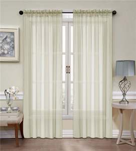 Venta al por mayor cortina de ventana transparente sólida 1 pieza para sala de estar para producto de <span class=keywords><strong>Amazon</strong></span> - Product Image 4