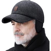 Casquette de baseball et de golf unisexe en toile 100 % coton, réglable, avec cache-oreilles, épaisse, pour toutes les saisons – Vente en gros