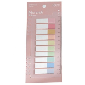 Bloc-notes adhésif créatif pour étudiants, simple, translucide, rétro, couleur <span class=keywords><strong>index</strong></span> - Product Image 2