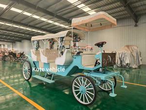 Chariot Électrique Classique Personnalisé par le Fabricant, Style Mariage Royal Cendrillon, pour Marathon, avec Décoration Florale - Product Image 3