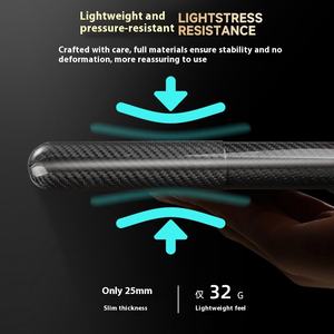 HANNICOOK Laque moderne en fibre de carbone Écologique Étui à cigares à 2 doigts Humidor de voyage Porte-cigare résistant à la pression - Product Image 2