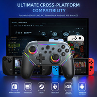 Control Inalámbrico JYS-NS2286 para Switch/Switch2 con Joystick de Efecto Hall, Movimiento de 6 Ejes, Macro y Luz RGB, Control Remoto para Juegos