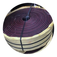 Banda Transportadora Plana de 3 Capas con Placa Lateral de Goma, Faldón de Goma Tipo Sándwich, Color Negro y Rojo, Marca HEZI