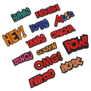 Parche Bordado Personalizado de Poliéster con Diseño de Castillo de Dibujos Animados, Letras y Logotipos Termoadhesivos para Sombreros/Ropa - Product Image 1