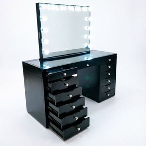 Meilleures ventes : Coiffeuse de chambre moderne éclairée avec 13 tiroirs et grand miroir, fabriquée par le fabricant - Product Image 2