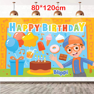 Set de Decoración para Fiesta de Cumpleaños <span class=keywords><strong>Blippi</strong></span>, Banner, Globos de Látex, Fondo, Adorno para Pastel, Artículos para Fiestas, Baby Shower - Product Image 6