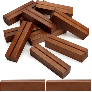 ที่วางป้ายชื่อไม้ ที่วางป้ายหมายเลขโต๊ะไม้ ที่วางป้ายแสดงชื่อ - Product Image 1