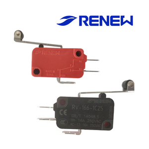 Saklar Miniatur Plastik Dasar SPDT Tuas Putar RENEW 16A 250V IP40 Bersertifikasi CE Kontak Paduan Perak untuk Mesin Penjual Otomatis - Product Image 3