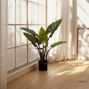 <span class=keywords><strong>Planta</strong></span> Artificial de Taro Arcoíris de Hojas Anchas, Duradera, de Plástico, para Decoración de Interiores y Exteriores, Sala de Estar y Hogar - Product Image 3