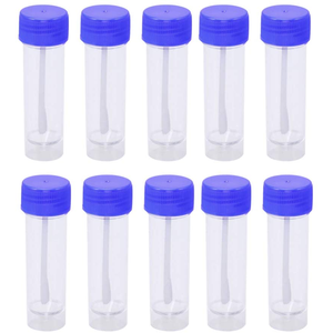 Recipiente desechable estéril para muestras de 30 ml con etiqueta para análisis de heces - Product Image 5