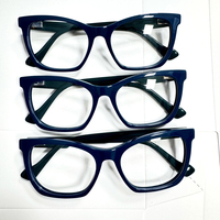 Vente en gros de montures de lunettes en acétate transparent épaisses, stock mixte, sélection aléatoire, monture de lunettes optique en acétate pour unisexe